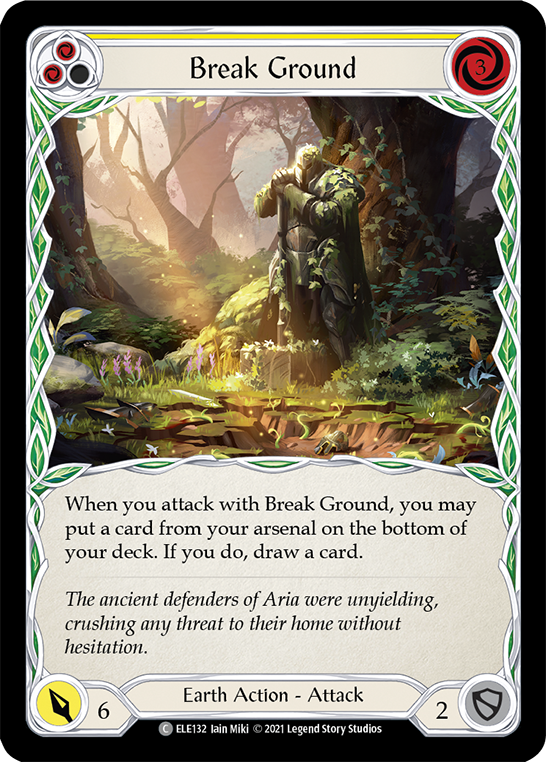 Break Ground (Yellow) [ELE132] (Tales of Aria)  1st Edition Rainbow Foil | Tables and Towers