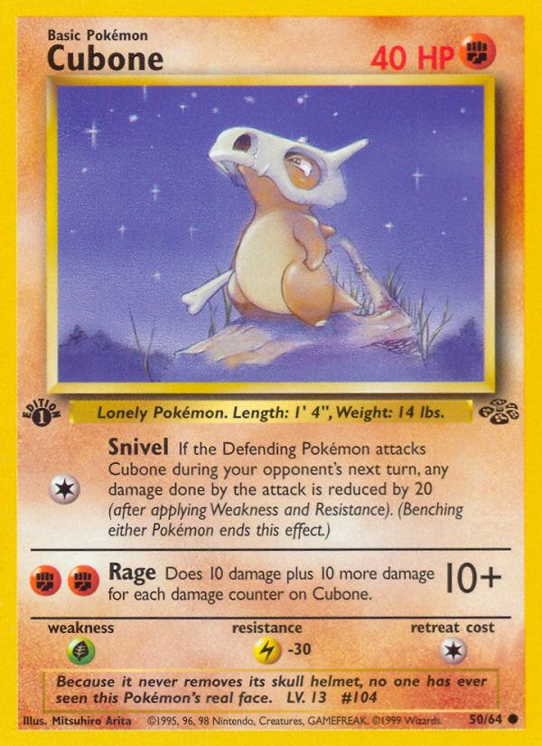 Cubone (50/64) [Jungle 1st Edition] | Tables and Towers