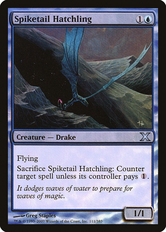 Spiketail Hatchling (Premium Foil) [Tenth Edition] | Tables and Towers