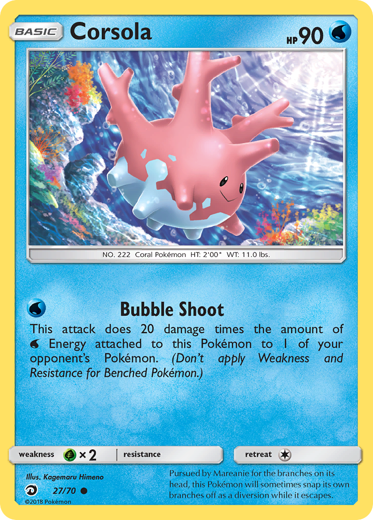 Corsola (27/70) [Sun & Moon: Dragon Majesty] | Tables and Towers