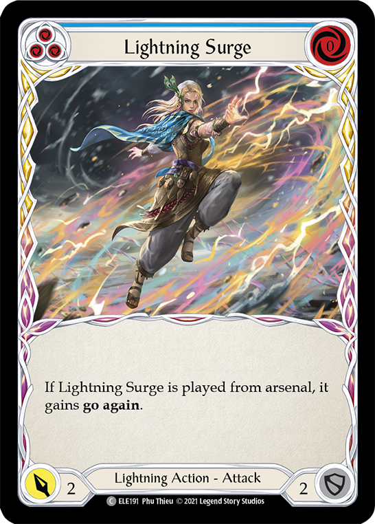 Lightning Surge (Blue) [ELE191] (Tales of Aria)  1st Edition Normal | Tables and Towers