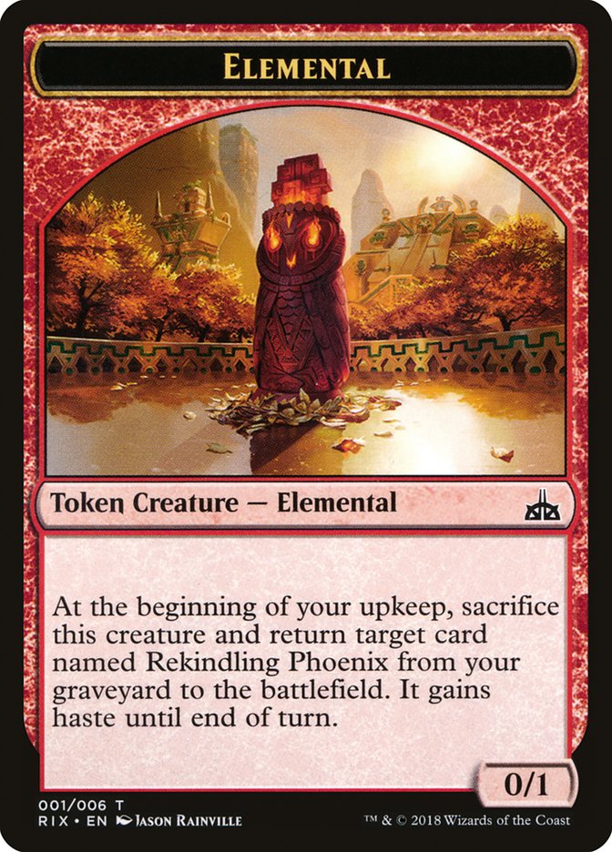 Elemental Token (001/006) [Rivals of Ixalan Tokens] | Tables and Towers