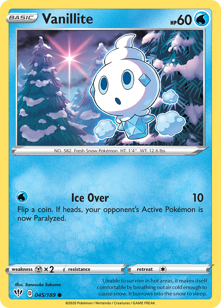 Vanillite (045/189) [Sword & Shield: Darkness Ablaze] | Tables and Towers