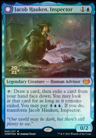 Jacob Hauken, Inspector // Hauken's Insight [Innistrad: Crimson Vow Prerelease Promos] | Tables and Towers