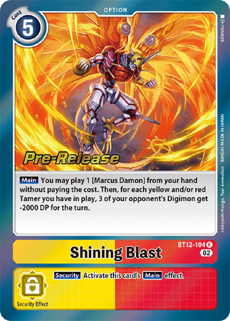 Shining Blast [BT12-104] [Across Time Pre-Release Cards] | Tables and Towers