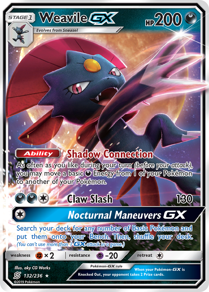 Weavile GX (132/236) [Sun & Moon: Unified Minds] | Tables and Towers