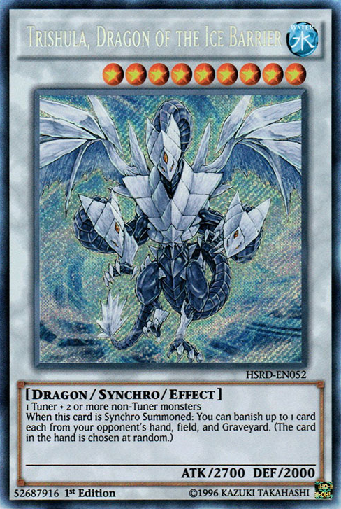 Trishula, Dragon of the Ice Barrier [HSRD-EN052] Secret Rare | Tables and Towers