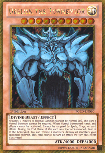 Obelisk the Tormentor [PGLD-EN030] Gold Secret Rare | Tables and Towers