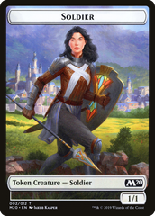 Soldier // Dinosaur Double-Sided Token [Game Night 2019 Tokens] | Tables and Towers