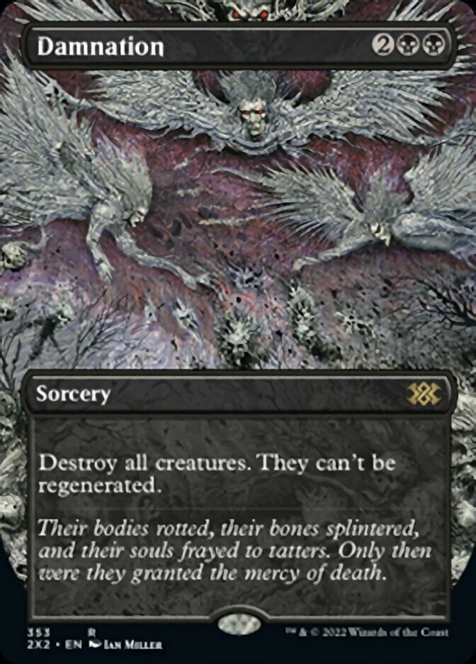Damnation (Borderless Alternate Art) [Double Masters 2022] | Tables and Towers