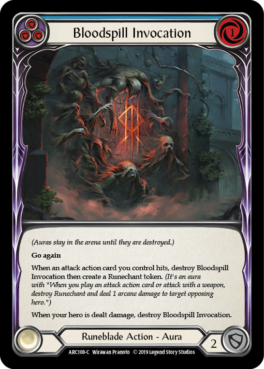 Bloodspill Invocation (Blue) [ARC108-C] (Arcane Rising)  1st Edition Normal | Tables and Towers