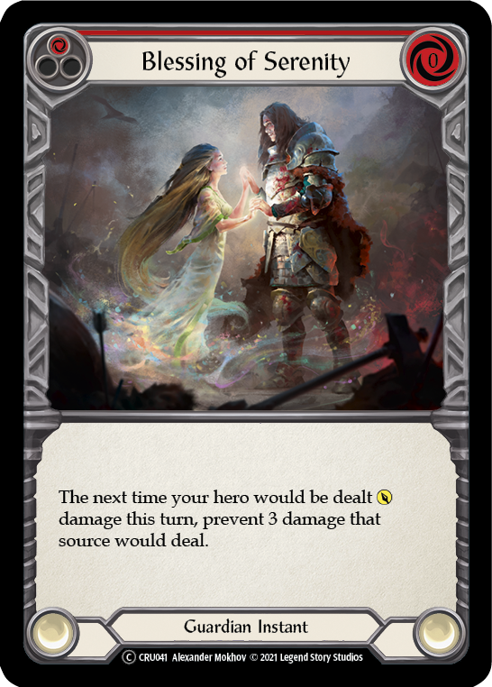 Blessing of Serenity (Red) [U-CRU041] (Crucible of War Unlimited)  Unlimited Rainbow Foil | Tables and Towers