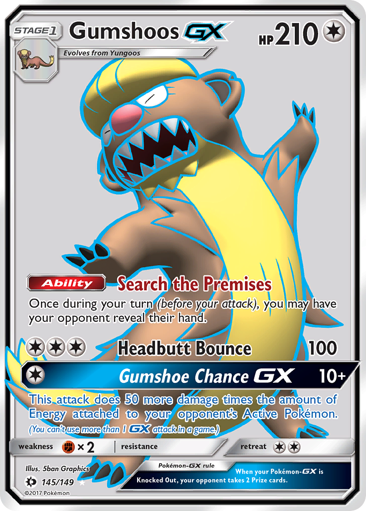 Gumshoos GX (145/149) [Sun & Moon: Base Set] | Tables and Towers