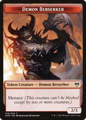 Elf Warrior // Demon Berserker Double-Sided Token [Kaldheim Tokens] | Tables and Towers