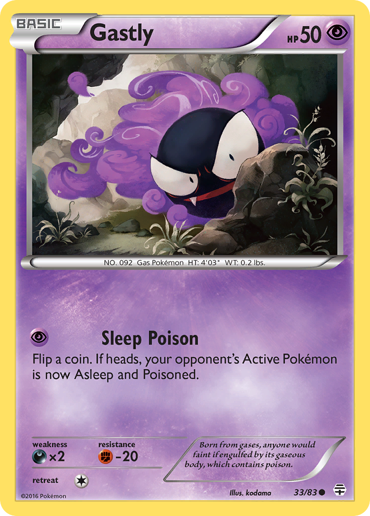 Gastly (33/83) [XY: Generations] | Tables and Towers