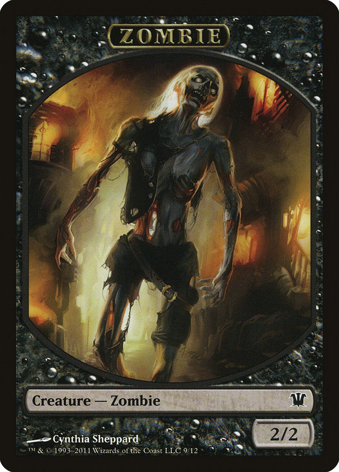 Zombie Token (9/12) [Innistrad Tokens] | Tables and Towers