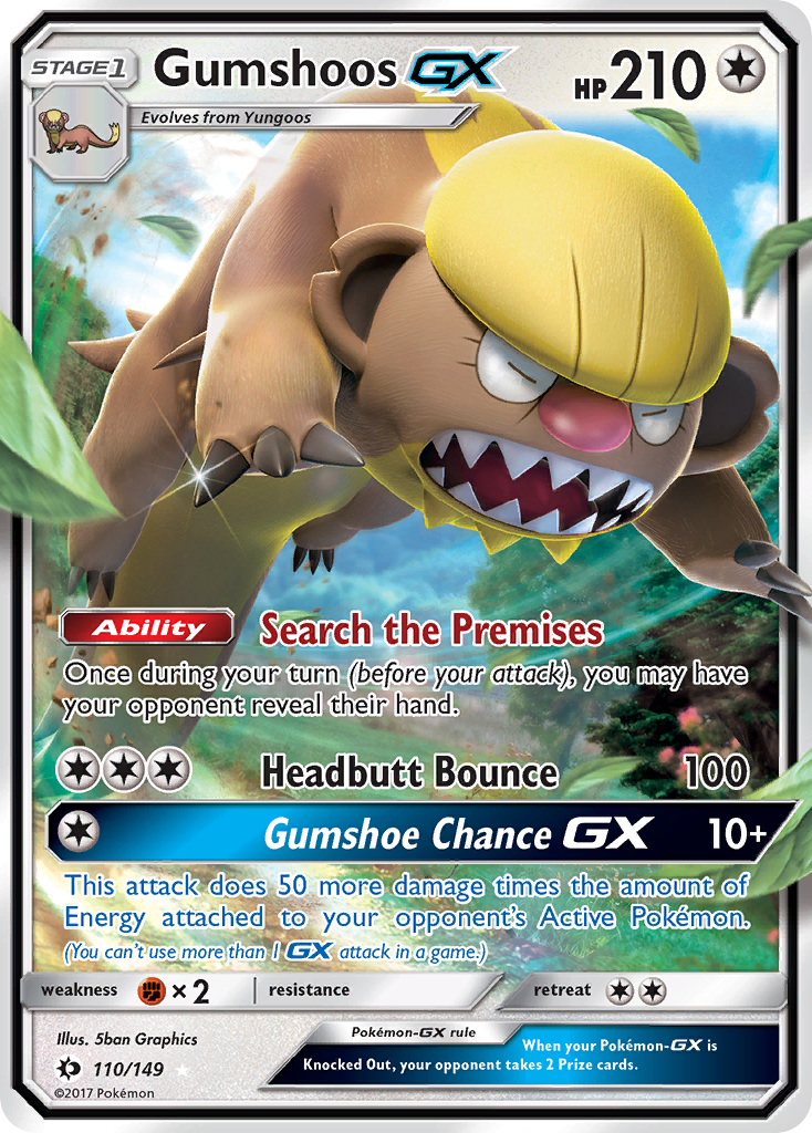 Gumshoos GX (110/149) [Sun & Moon: Base Set] | Tables and Towers