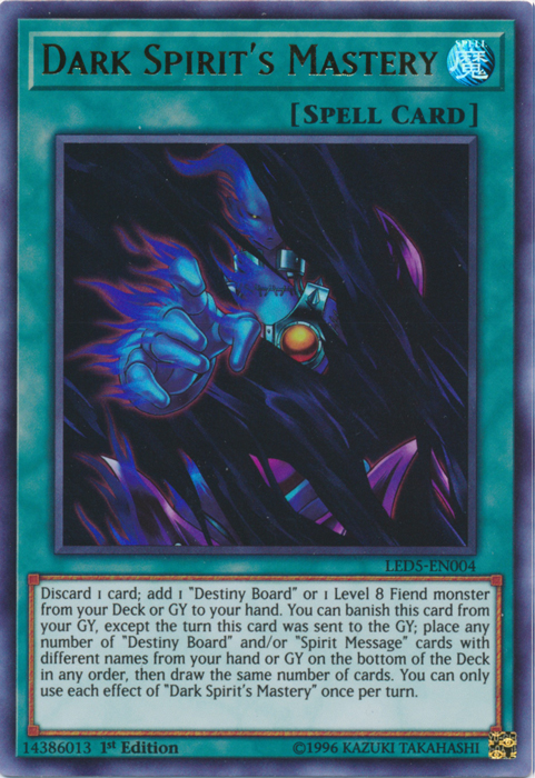 Dark Spirit's Mastery [LED5-EN004] Ultra Rare | Tables and Towers