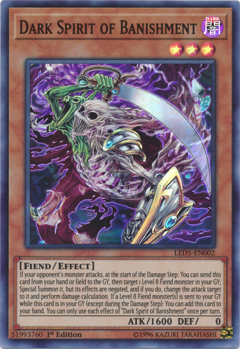 Dark Spirit of Banishment [LED5-EN002] Super Rare | Tables and Towers