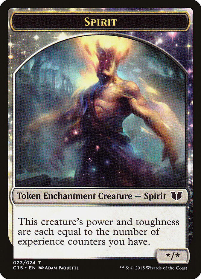 Spirit (023) // Cat Double-Sided Token [Commander 2015 Tokens] | Tables and Towers