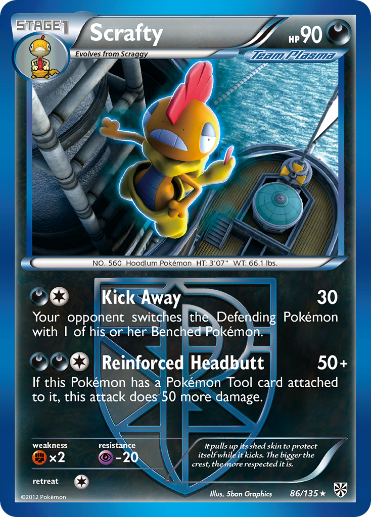 Scrafty (86/135) [Black & White: Plasma Storm] | Tables and Towers