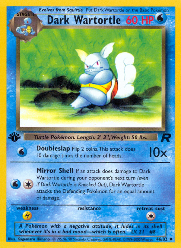 Dark Wartortle (46/82) [Team Rocket 1st Edition] | Tables and Towers