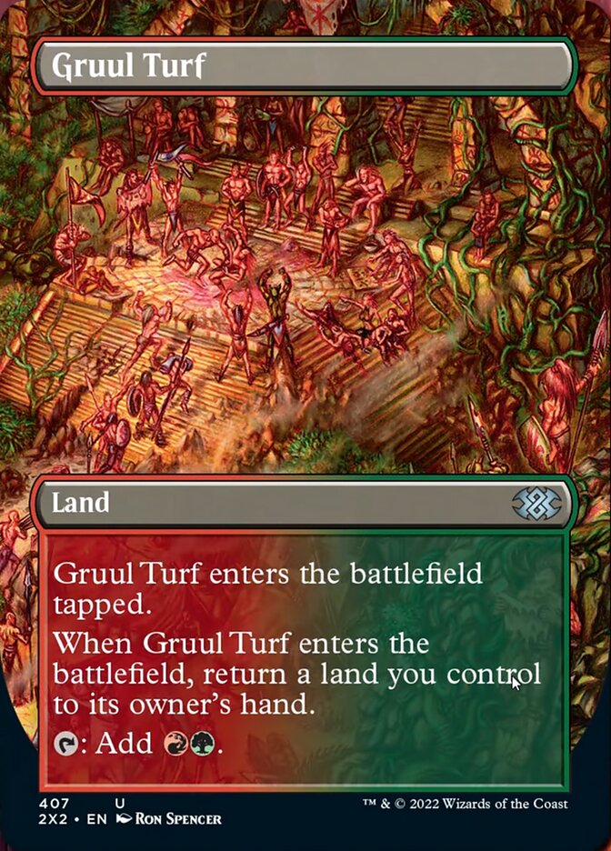 Gruul Turf (Borderless Alternate Art) [Double Masters 2022] | Tables and Towers