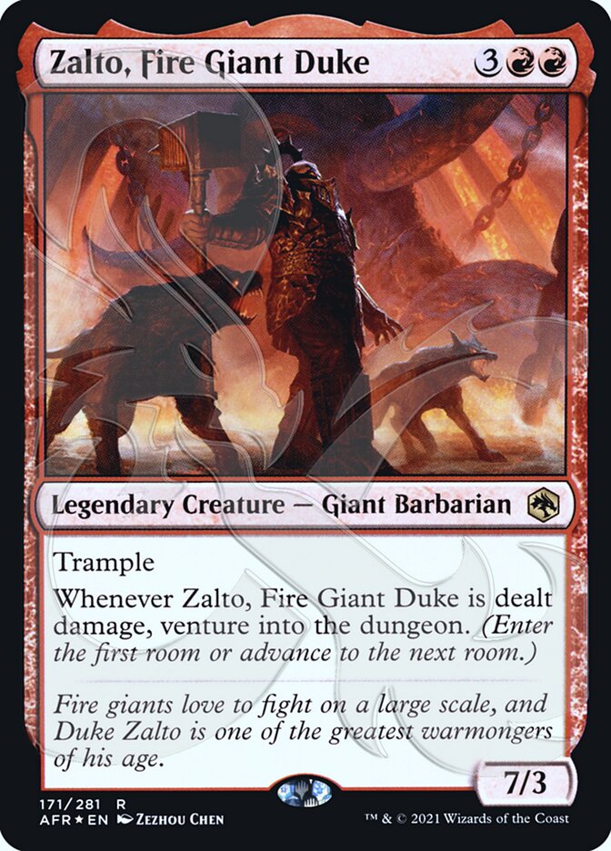 Zalto, Fire Giant Duke (Ampersand Promo) [Dungeons & Dragons: Adventures in the Forgotten Realms Promos] | Tables and Towers