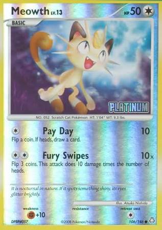 Meowth (106/146) [Burger King Promos: 2009 Collection] | Tables and Towers