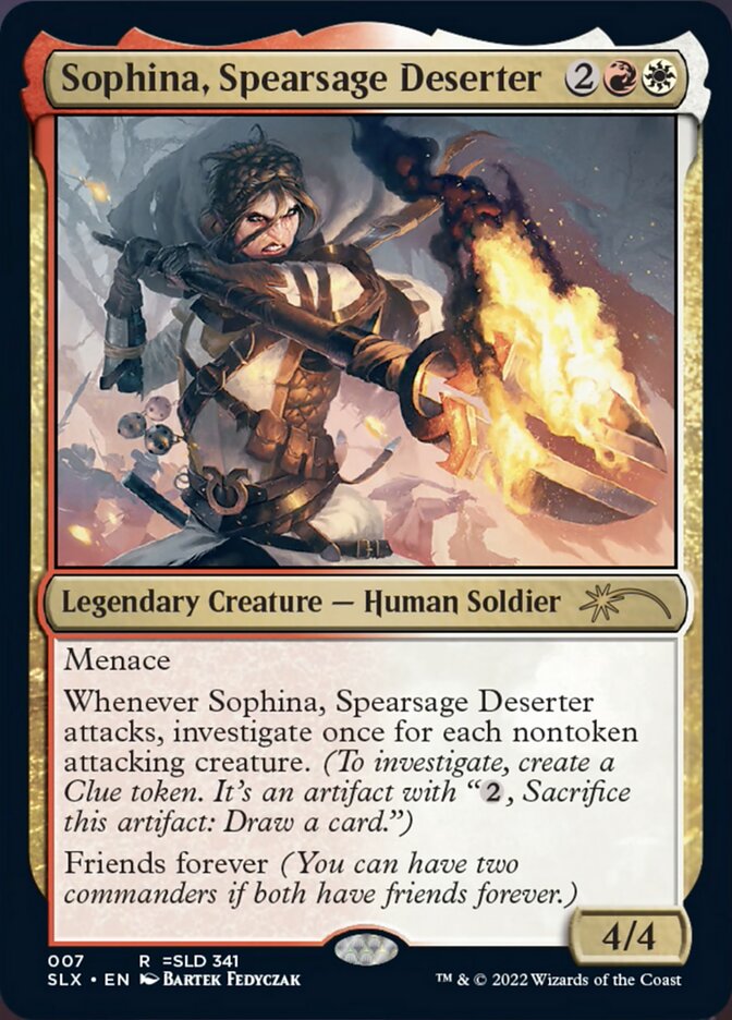 Sophina, Spearsage Deserter [Secret Lair: Universes Within] | Tables and Towers