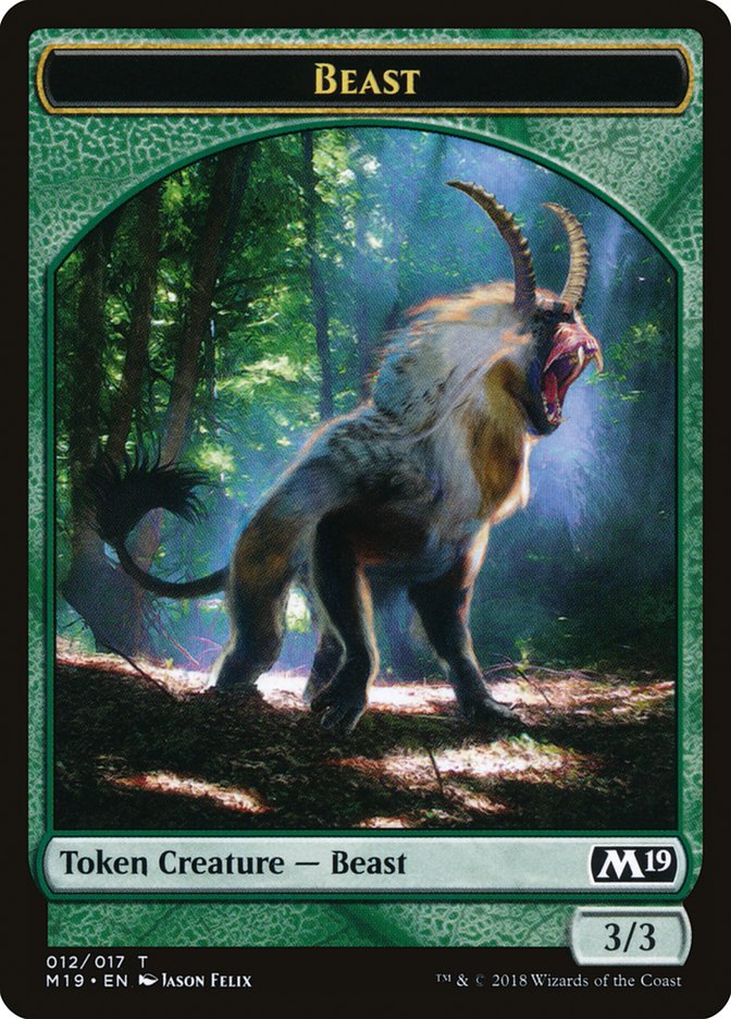 Beast Token [Core Set 2019 Tokens] | Tables and Towers