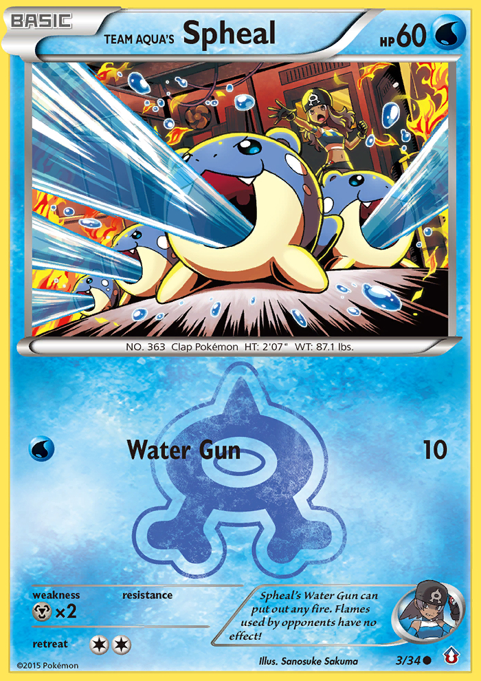 Team Aqua's Spheal (3/34) [XY: Double Crisis] | Tables and Towers