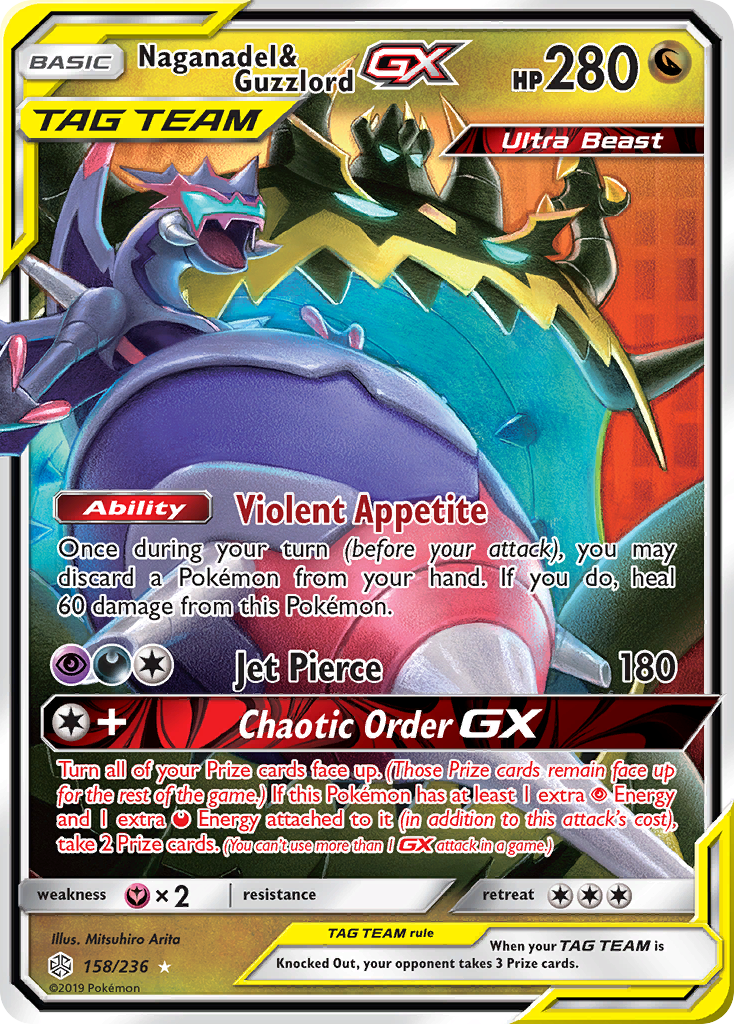 Naganadel & Guzzlord GX (158/236) [Sun & Moon: Cosmic Eclipse] | Tables and Towers