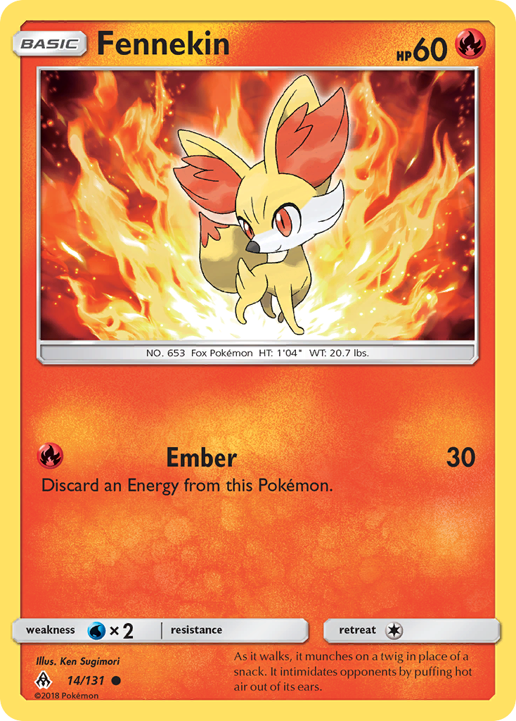 Fennekin (14/131) [Sun & Moon: Forbidden Light] | Tables and Towers