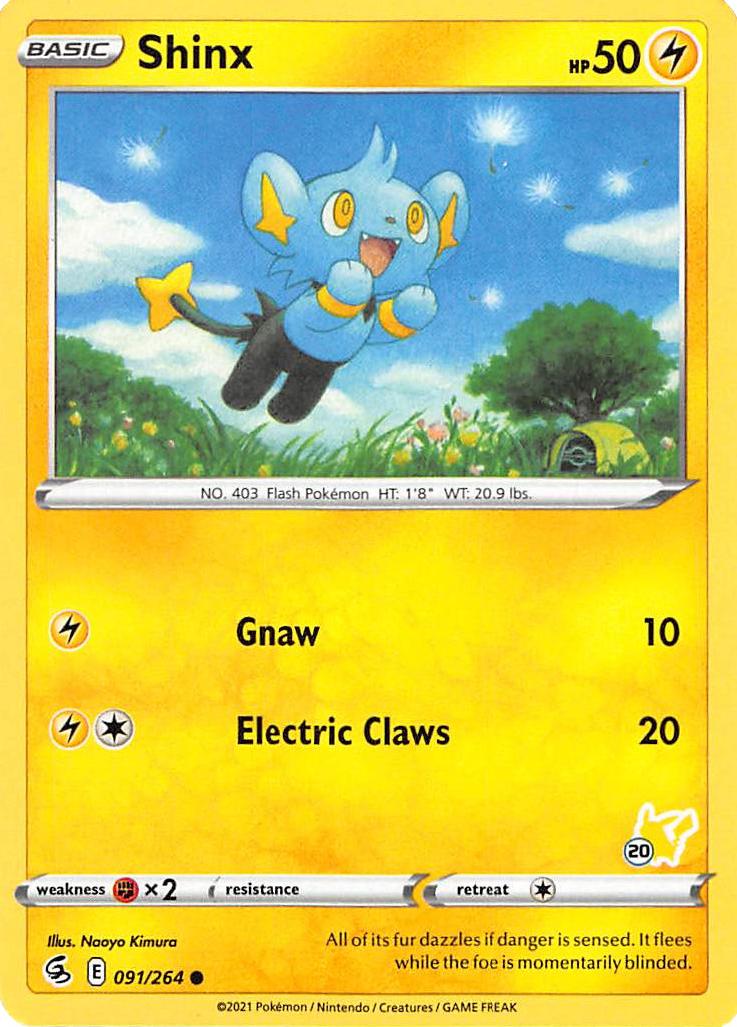 Shinx (091/264) (Pikachu Stamp #20) [Battle Academy 2022] | Tables and Towers