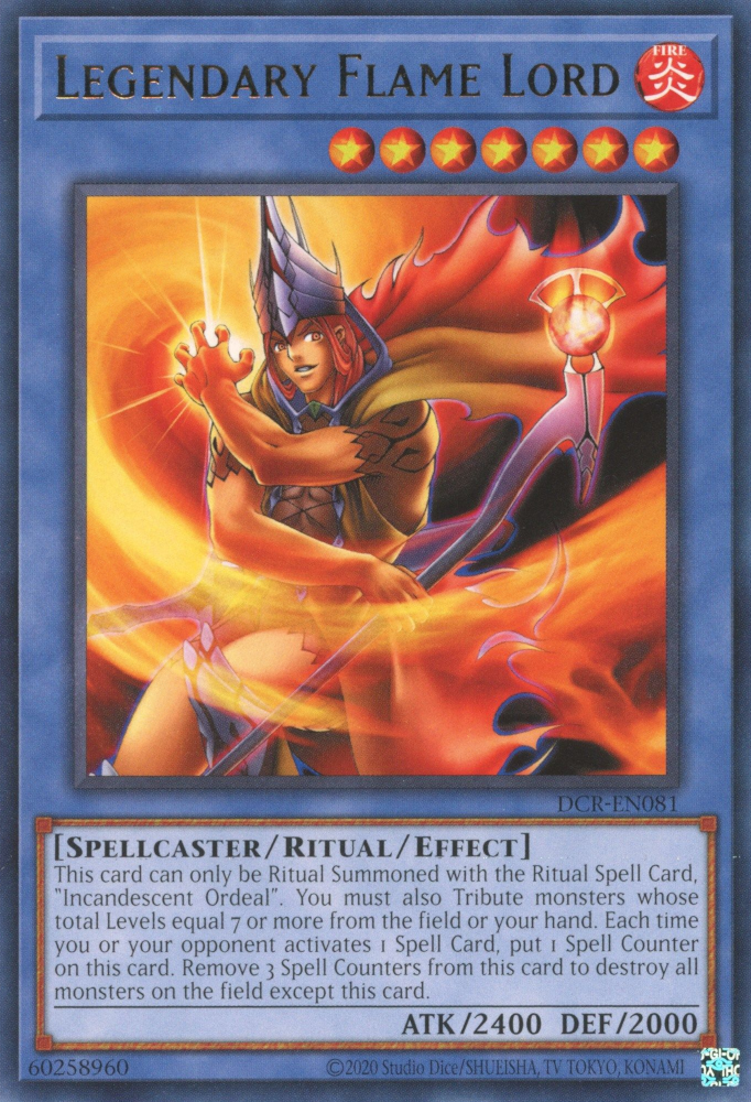 Legendary Flame Lord [DCR-EN081] Rare | Tables and Towers