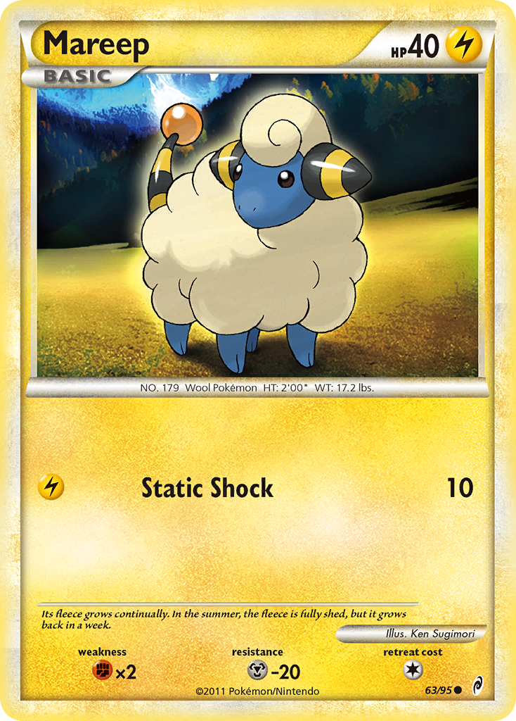 Mareep (63/95) [HeartGold & SoulSilver: Call of Legends] | Tables and Towers