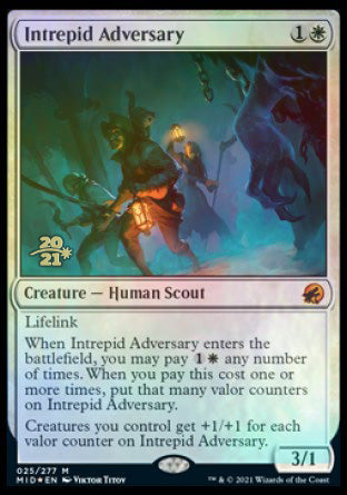 Intrepid Adversary [Innistrad: Midnight Hunt Prerelease Promos] | Tables and Towers