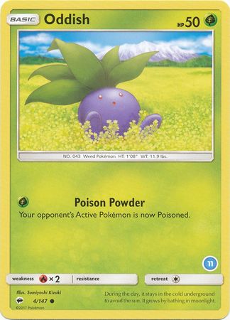 Oddish (4/147) (Deck Exclusive #11) [Sun & Moon: Trainer Kit - Alolan Ninetales] | Tables and Towers