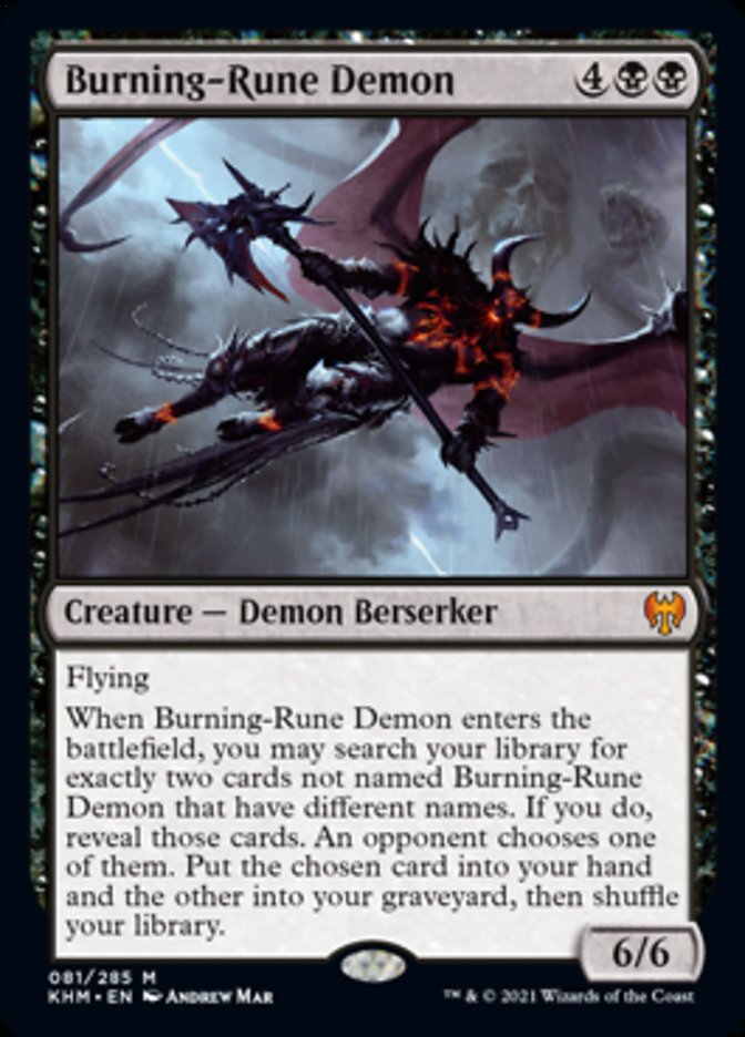 Burning-Rune Demon [Kaldheim] | Tables and Towers