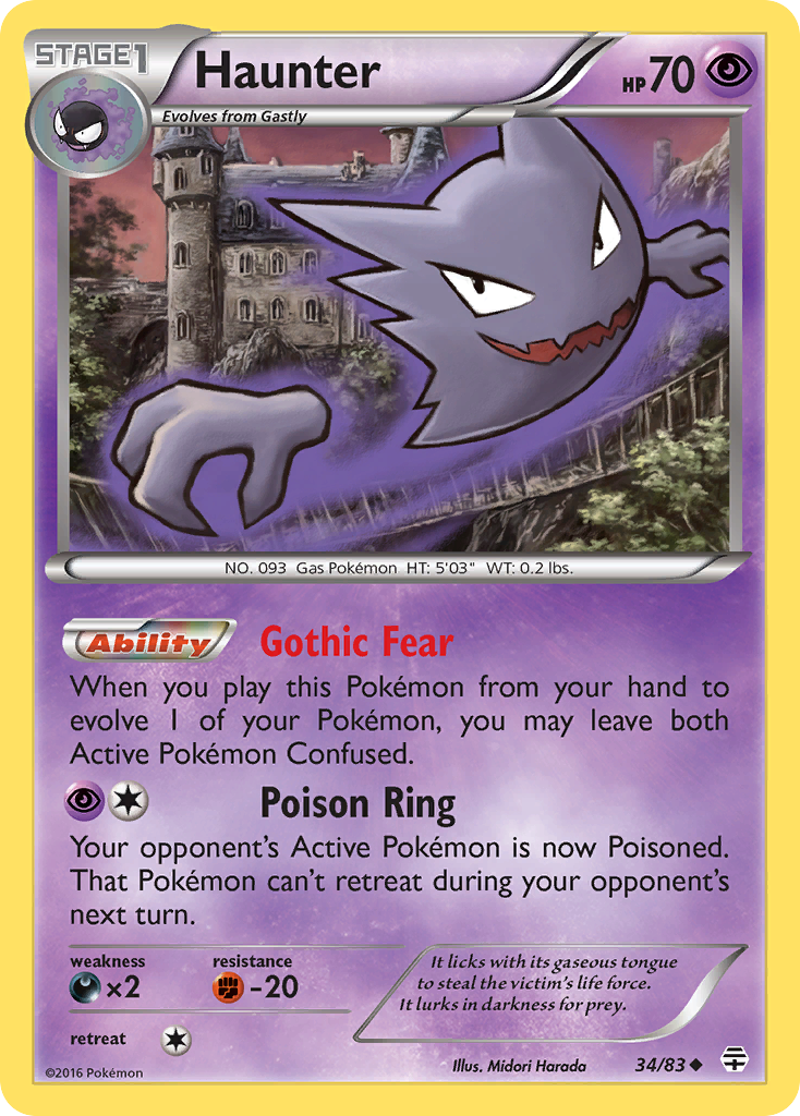 Haunter (34/83) [XY: Generations] | Tables and Towers