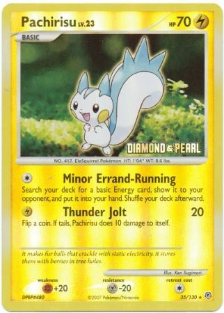 Pachirisu (35/130) [Burger King Promos: 2008 Collection] | Tables and Towers