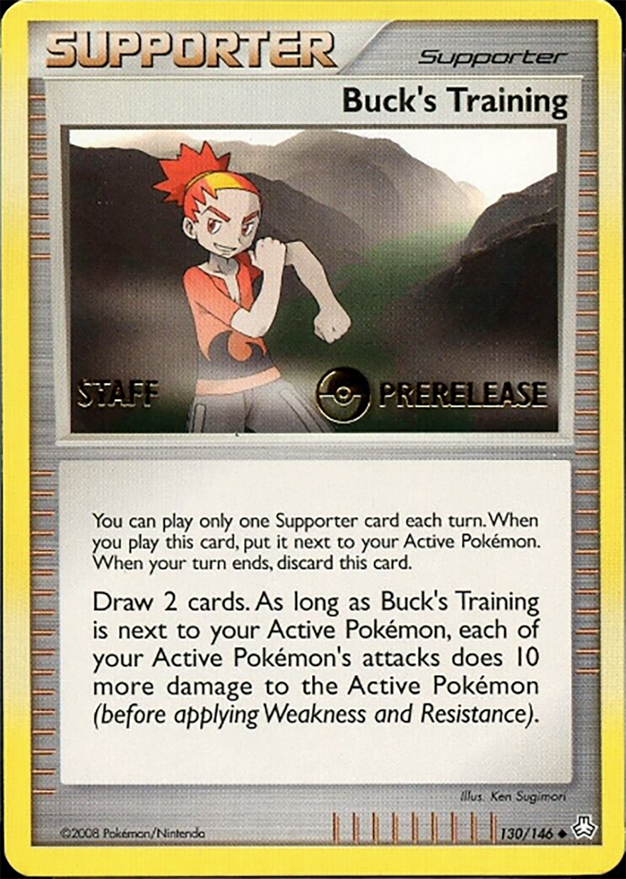 Buck's Training (130/146) (Staff Prerelease Promo) [Diamond & Pearl: Legends Awakened] | Tables and Towers