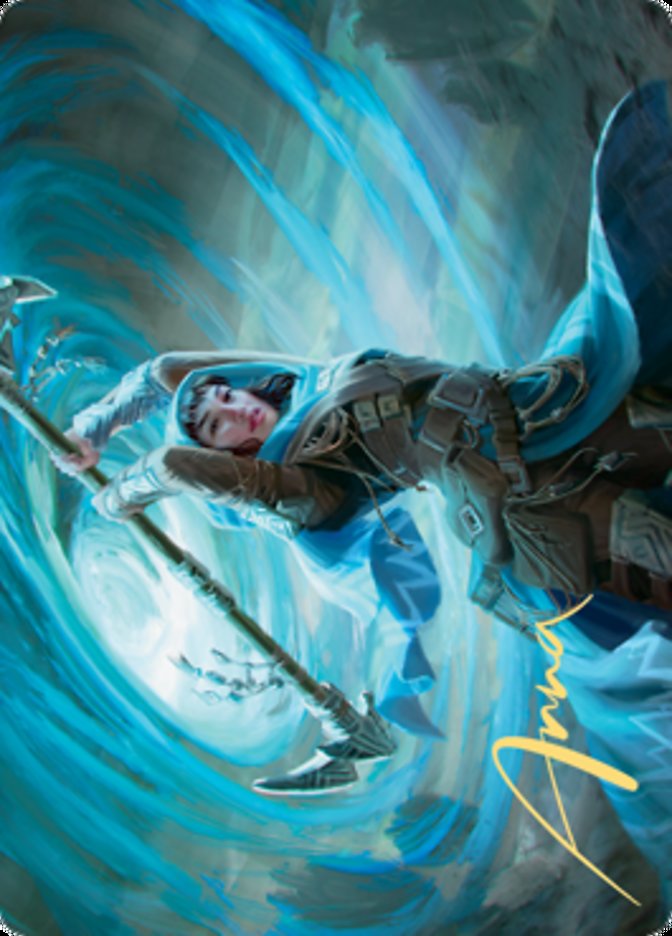 Sea Gate Stormcaller Art Card (Gold-Stamped Signature) [Zendikar Rising Art Series] | Tables and Towers