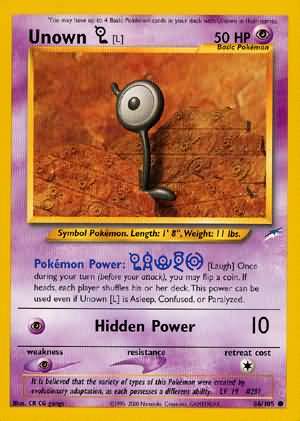 Unown [L] (86/105) [Neo Destiny Unlimited] | Tables and Towers