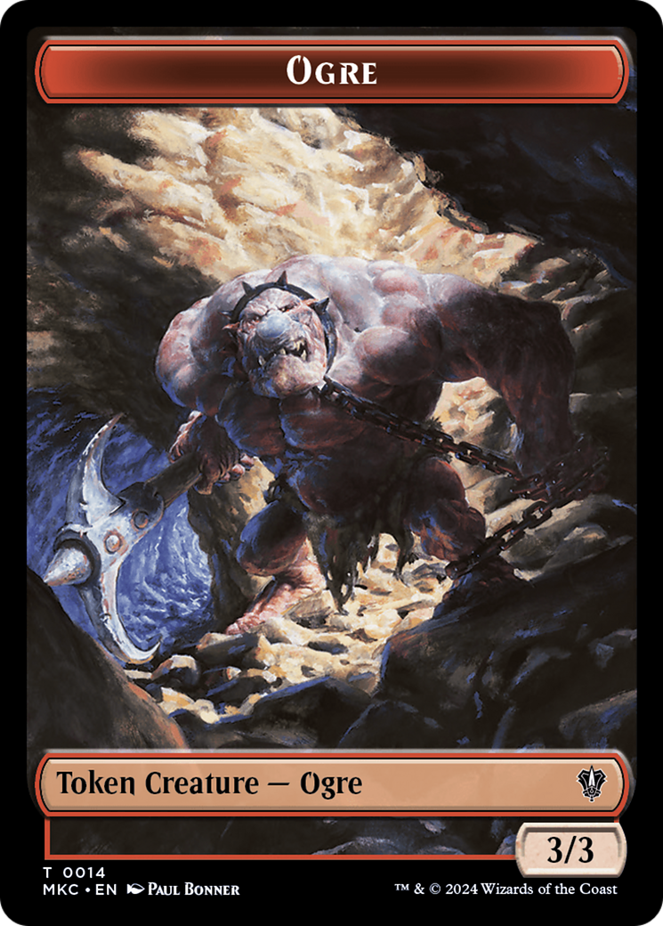 Soldier // Ogre Double-Sided Token [Murders at Karlov Manor Commander Tokens] | Tables and Towers