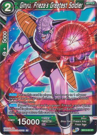 Ginyu, Frieza's Greatest Soldier (Starter Deck - Clan Collusion) (SD13-03) [Rise of the Unison Warrior] | Tables and Towers