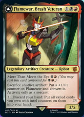 Flamewar, Brash Veteran // Flamewar, Streetwise Operative [Transformers] | Tables and Towers