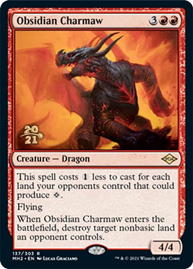 Obsidian Charmaw [Modern Horizons 2 Prerelease Promos] | Tables and Towers