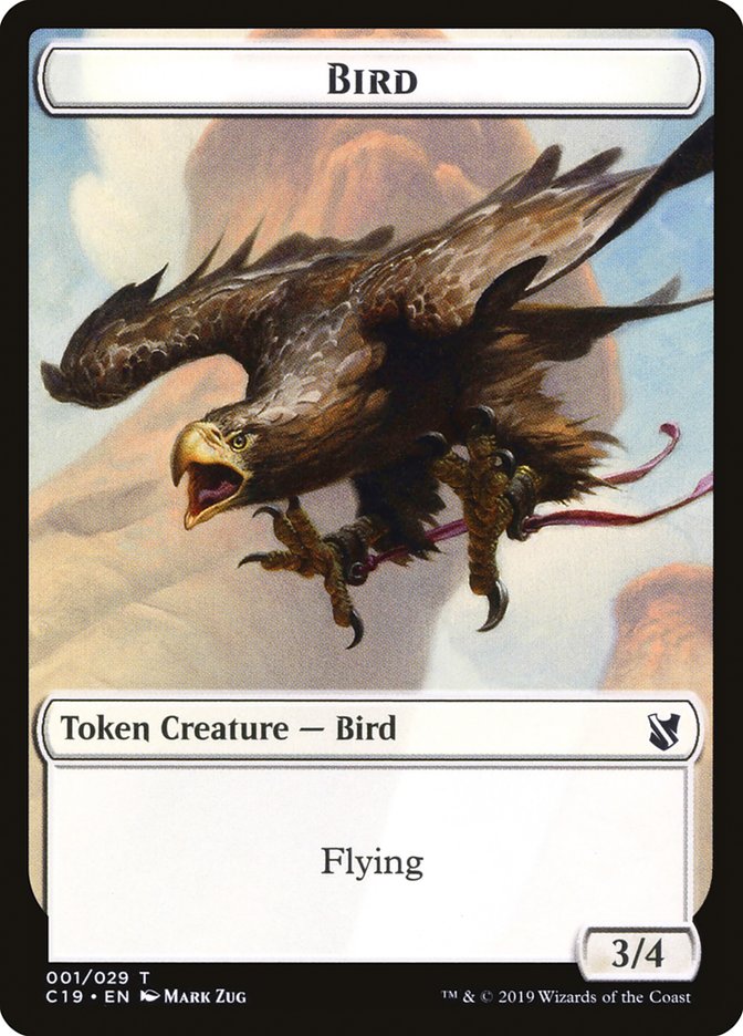 Bird Token (001/029) [Commander 2019 Tokens] | Tables and Towers